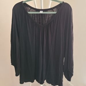 V neck flowy 3/4 sleeve top